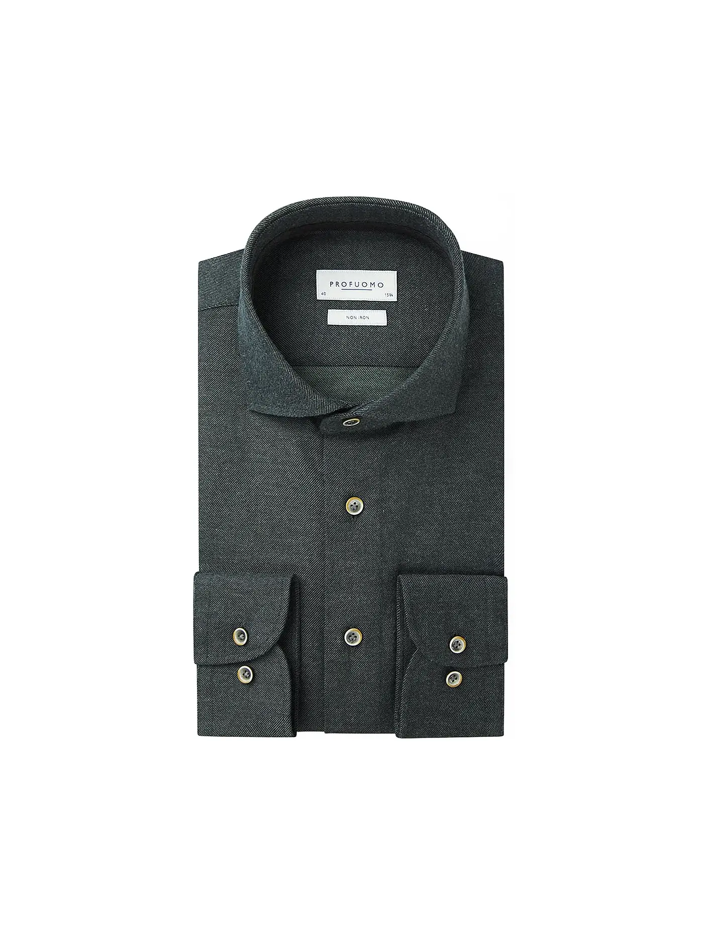PROFUOMO | Flanellhemd Slim Fit | dunkelgrün